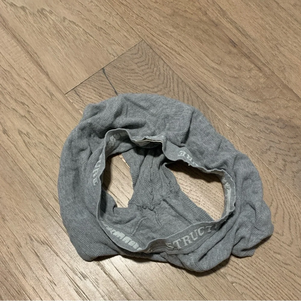 Vintage 90’s Structure Gray Ribbed Knit Brief - Picture 4 of 4